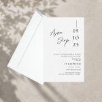 Modern Tipografik Düğün Davetiyesi
