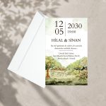 Doğa Manzaralı Suluboya Davetiye