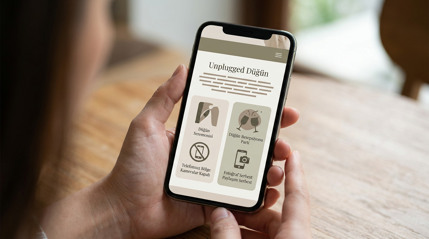 Unplugged Düğün Nedir? Telefon ve Sosyal Medya Kuralları: Telefonsuz Düğün Kuralı Hangi Anları Kapsamalı?